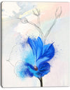 Beautiful Blue Flower Watercolor - Floral Canvas Artwork Print