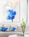 Beautiful Blue Flower Watercolor - Floral Canvas Artwork Print