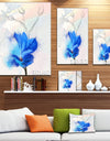 Beautiful Blue Flower Watercolor - Floral Canvas Artwork Print