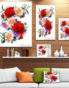 Floral Figure with Variety of Flowers - Floral Canvas Artwork Print