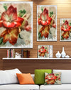 Bunch of Amaryllis Flowers Drawing - Floral Canvas Artwork Print