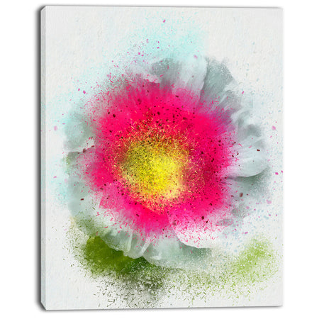 Large Red Poppy Flower on White - Floral Canvas Artwork Print