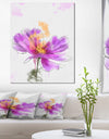 Purple Flower Watercolor Illustration - Flowers Canvas Wall Artwork