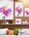 Purple Flower Watercolor Illustration - Flowers Canvas Wall Artwork