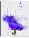 Bright Blue Anemone Watercolor - Flowers Canvas Wall Artwork