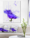 Bright Blue Anemone Watercolor - Flowers Canvas Wall Artwork