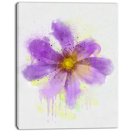 Purple Flower with Large Petals - Flowers Canvas Wall Artwork