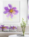 Purple Flower with Large Petals - Flowers Canvas Wall Artwork