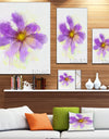 Purple Flower with Large Petals - Flowers Canvas Wall Artwork