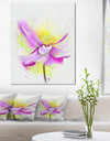 Beautiful Purple Flower with Yellow - Flowers Canvas Wall Artwork