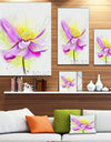 Beautiful Purple Flower with Yellow - Flowers Canvas Wall Artwork