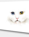 Portrait of Cute White Kitten - Large Animal Canvas Artwork