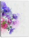 Little Purple Flowers Hand-drawn - Flowers Canvas Wall Artwork