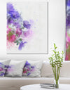 Little Purple Flowers Hand-drawn - Flowers Canvas Wall Artwork