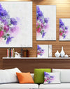 Little Purple Flowers Hand-drawn - Flowers Canvas Wall Artwork