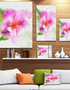 Blooming Pink Flower Watercolor - Flowers Canvas Wall Artwork