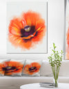 Cute Orange Watercolor Flower - Flowers Canvas Wall Artwork