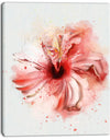 Lovely Pink Watercolor Flower - Flowers Canvas Wall Artwork