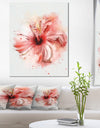 Lovely Pink Watercolor Flower - Flowers Canvas Wall Artwork