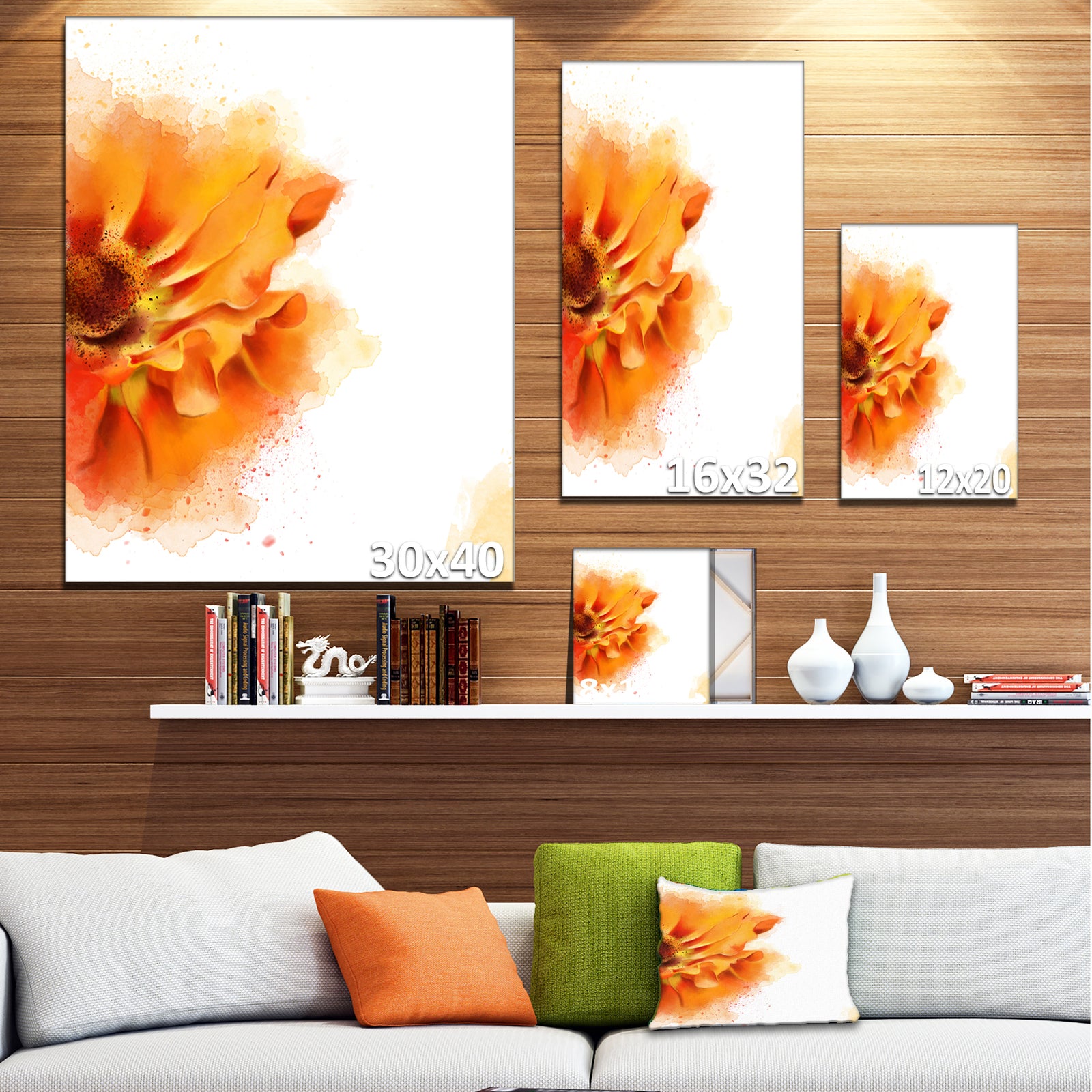 Beautiful Yellow Flower Watercolor - Flowers Canvas Wall Artwork