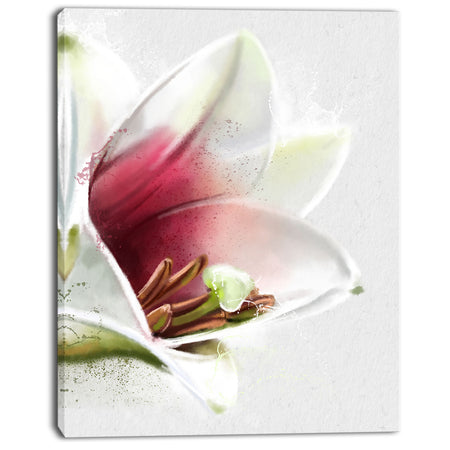 Beautiful Lily Flower Watercolor - Flowers Canvas Wall Artwork