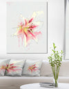 Pink Yellow Lily Watercolor Sketch - Flowers Canvas Wall Artwork