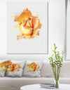 Yellow Rose Flower on White Back - Flower Artwork on Canvas