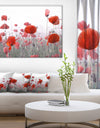 Amazing Red Poppy Flower Garden - Flower Artwork on Canvas