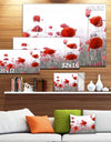 Amazing Red Poppy Flower Garden - Flower Artwork on Canvas