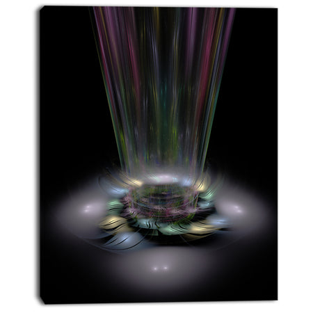 Shiny Colorful Abstract Flower Theme - Flower Artwork on Canvas