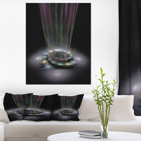 Shiny Colorful Abstract Flower Theme - Flower Artwork on Canvas