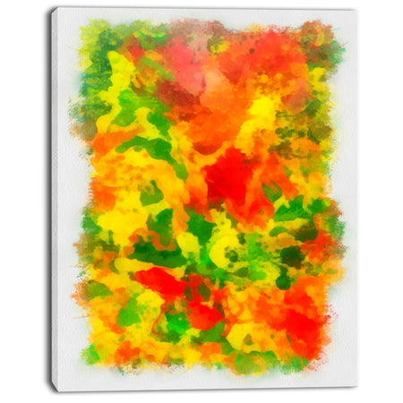 Colorful Hand-drawn Floral Background - Flower Artwork on Canvas