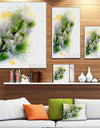 Cherry Branch with Leaves and Flowers - Flower Artwork on Canvas