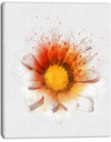 Yellow Orange Flower Watercolor - Flower Artwork on Canvas