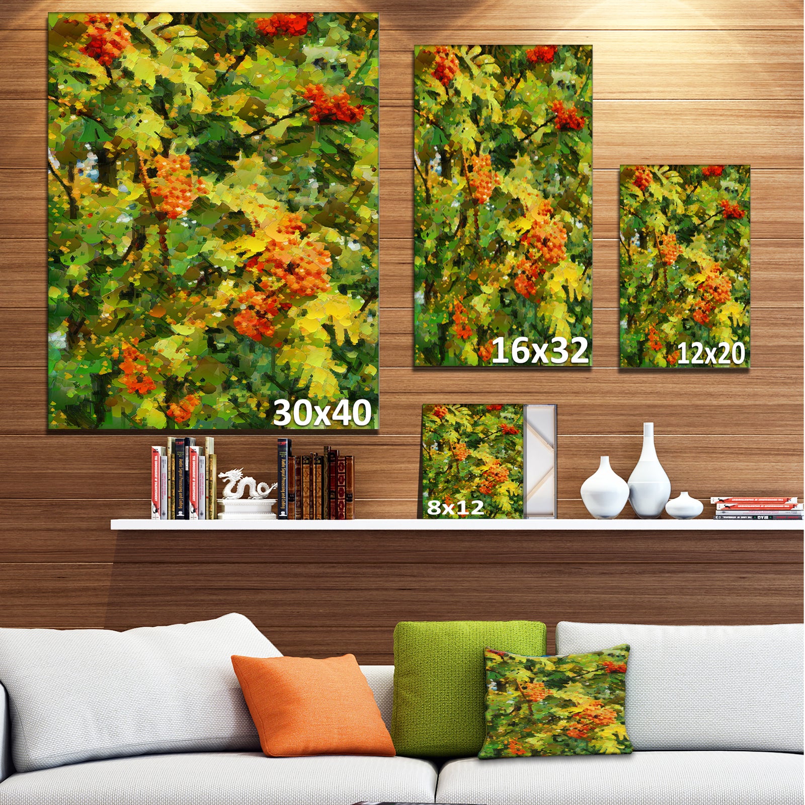 Floral Pattern with Palette Knife - Flower Artwork on Canvas