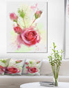 Bloomy and Budding Red Roses - Flower Canvas Print Artwork