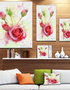 Bloomy and Budding Red Roses - Flower Canvas Print Artwork