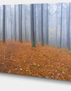 Foggy Dense Forest in autumn - Modern Forest Canvas Art