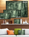 Road in Dark Autumn Forest - Modern Forest Canvas Art