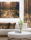 Dark First Snow Forest Photo - Modern Forest Canvas Art