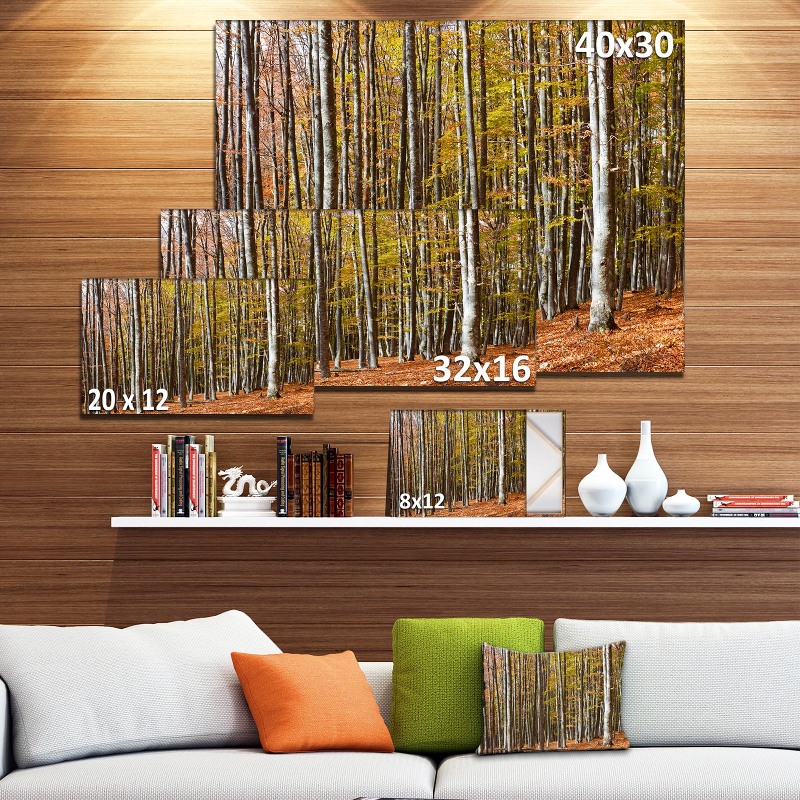 Bright Day in Thick Forest - Modern Forest Canvas Art