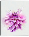 Beautiful Pink Watercolor Flower - Flower Canvas Print Artwork