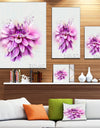 Beautiful Pink Watercolor Flower - Flower Canvas Print Artwork