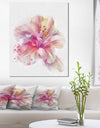 Beautiful Pink Flower Watercolor - Flower Canvas Print Artwork