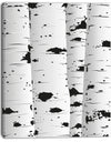 Birch Tree Black and White Texture - Modern Landscape Canvas Art