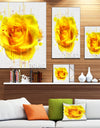 Beautiful Rose in Yellow Watercolor - Flower Canvas Print Artwork