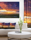 Dramatic Sunset over Prairie - Large Landscape Canvas Art