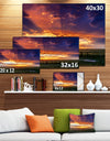 Dramatic Sunset over Prairie - Large Landscape Canvas Art