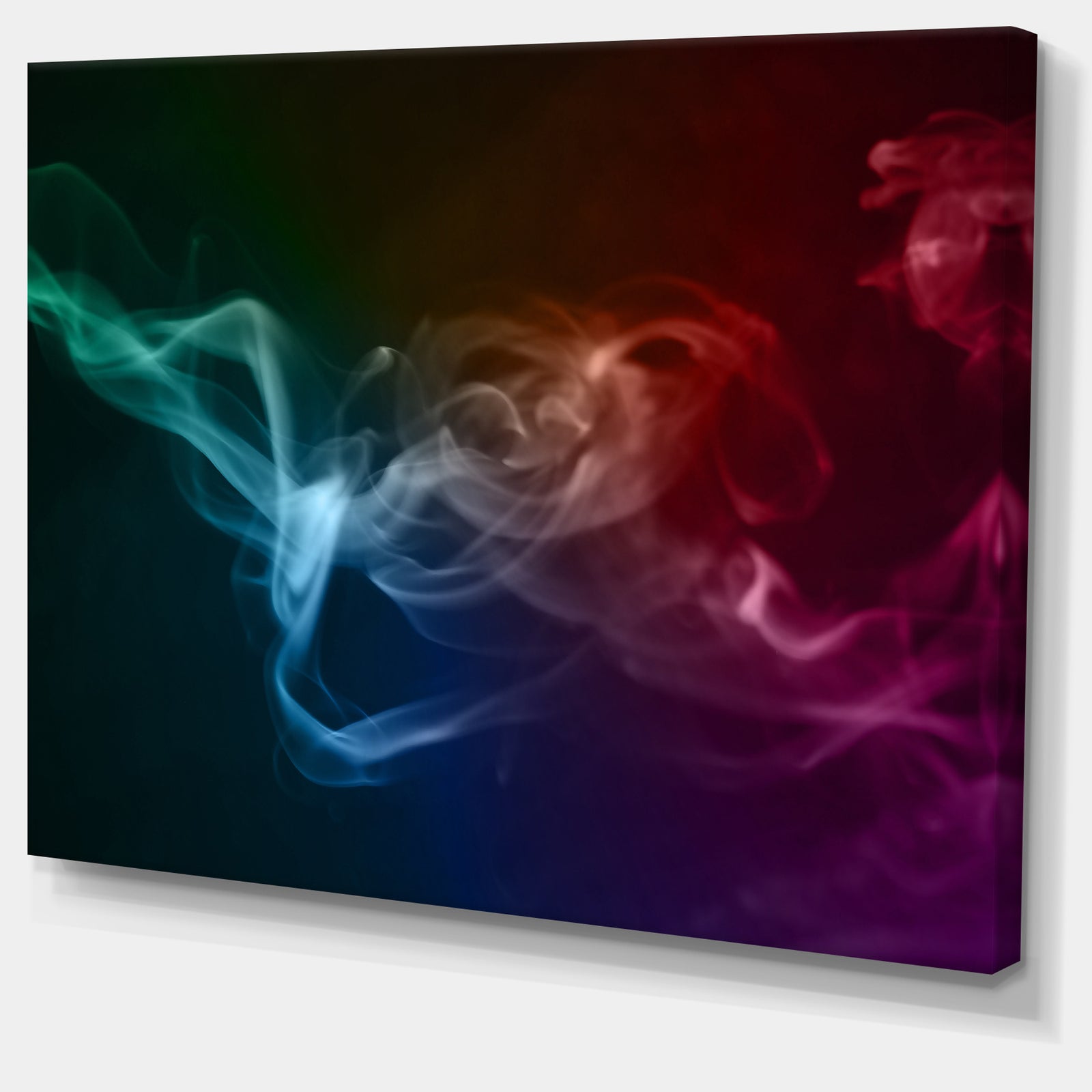 Abstract Fractal Smoke Waves - Large Abstract Canvas Wall Art