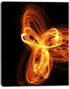 Fractal Fire Pattern Painted in Air - Large Abstract Canvas Wall Art